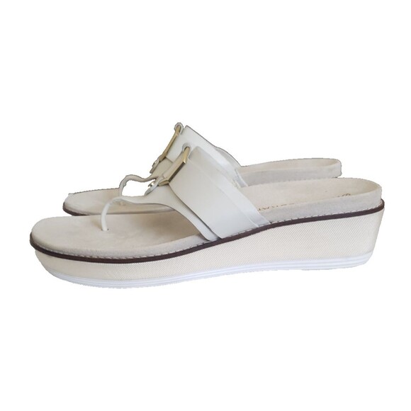 Cole Haan Original Grand Flatform Ivory Leather Thong Sandals  Women's Size 10B - Picture 6 of 11